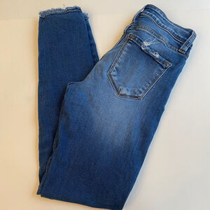 Kancan Jeans Ladies 3/25 Blue Denim Stretch Junior (24x29)